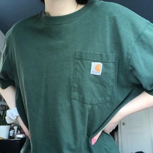 basic green carhartt tee